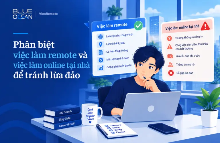Phân biệt việc làm remote và việc làm online tại nhà để tránh lừa đảo