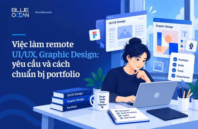 Việc làm remote UI/UX, Graphic Design: yêu cầu và cách chuẩn bị portfolio