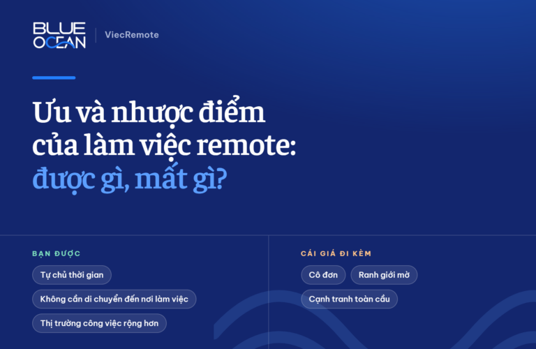 Ưu và nhược điểm của làm việc remote: bạn được gì và mất gì?